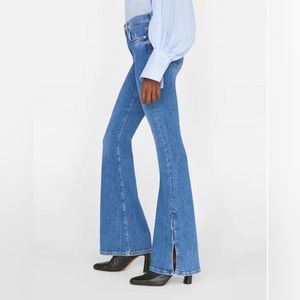 NWT Frame Le High Flare Sz 25 Jeans Blue Denim Women’s Samson Blue High Waist